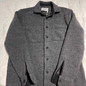 Wax London Whiting Overshirt Bolt Grey Medium